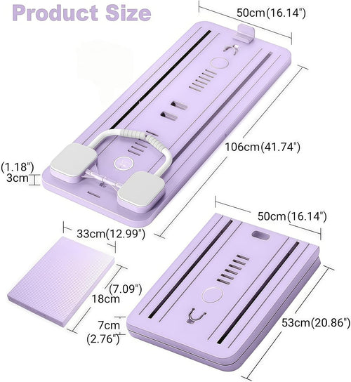 Pilates Board, Pilates Reformer Set, Foldable Pilates Board for Home, 4 in 1 Pilates Sliding Board Pilates Equipment