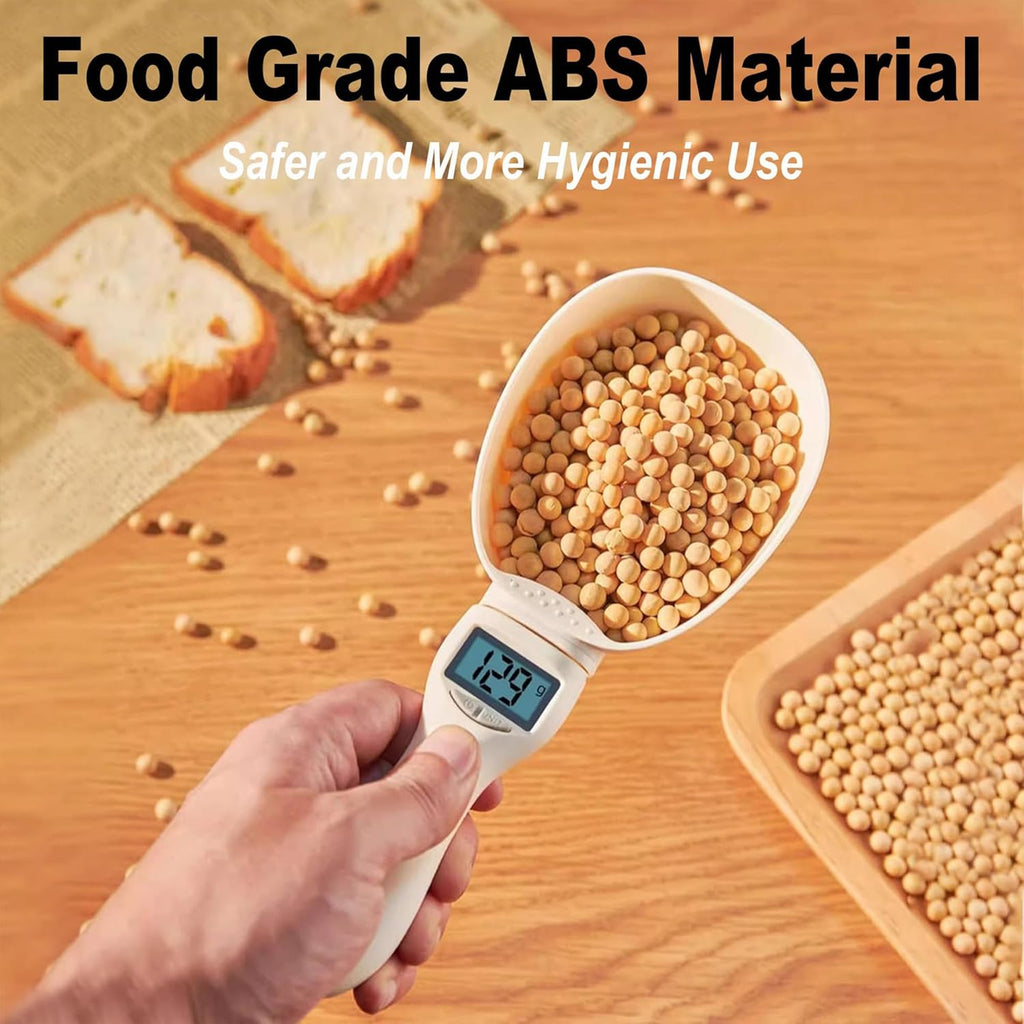 Digital Measuring Spoon Scale, Adjustable Electronic Kitchen Scoop, Max Weight 800G for Accurate Cooking and Baking (1 Pcs)