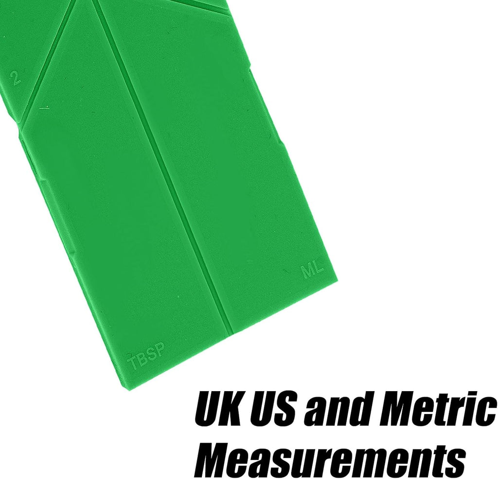 2Pcs 3-In-1 Polygons Measuring Spoon, 6 Different Sizes Foldable Flat Magnetic Measuring Spoons for Liquid Dry Ingredients Multifunctional Kitchen Gadgets (Green)