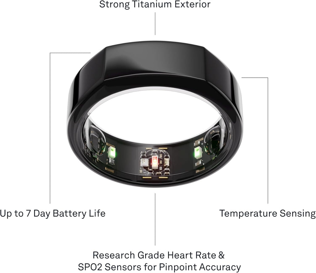 Gen3 Smart Ring - Sleep, Heart Rate and Fitness Tracking Wearable - up to 7 Day Battery Life - Ios/Android Compatible - Size First with  Sizing Kit