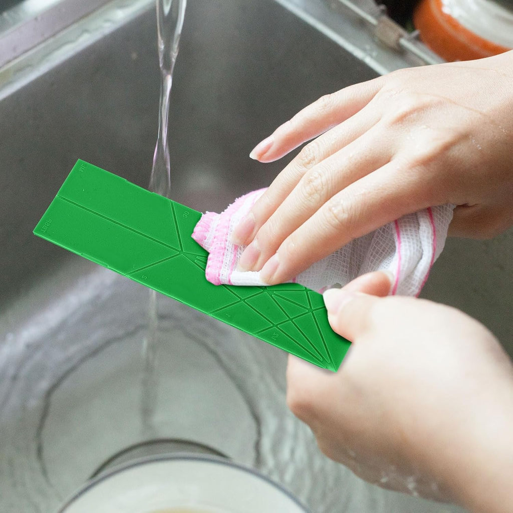 2Pcs 3-In-1 Polygons Measuring Spoon, 6 Different Sizes Foldable Flat Magnetic Measuring Spoons for Liquid Dry Ingredients Multifunctional Kitchen Gadgets (Green)