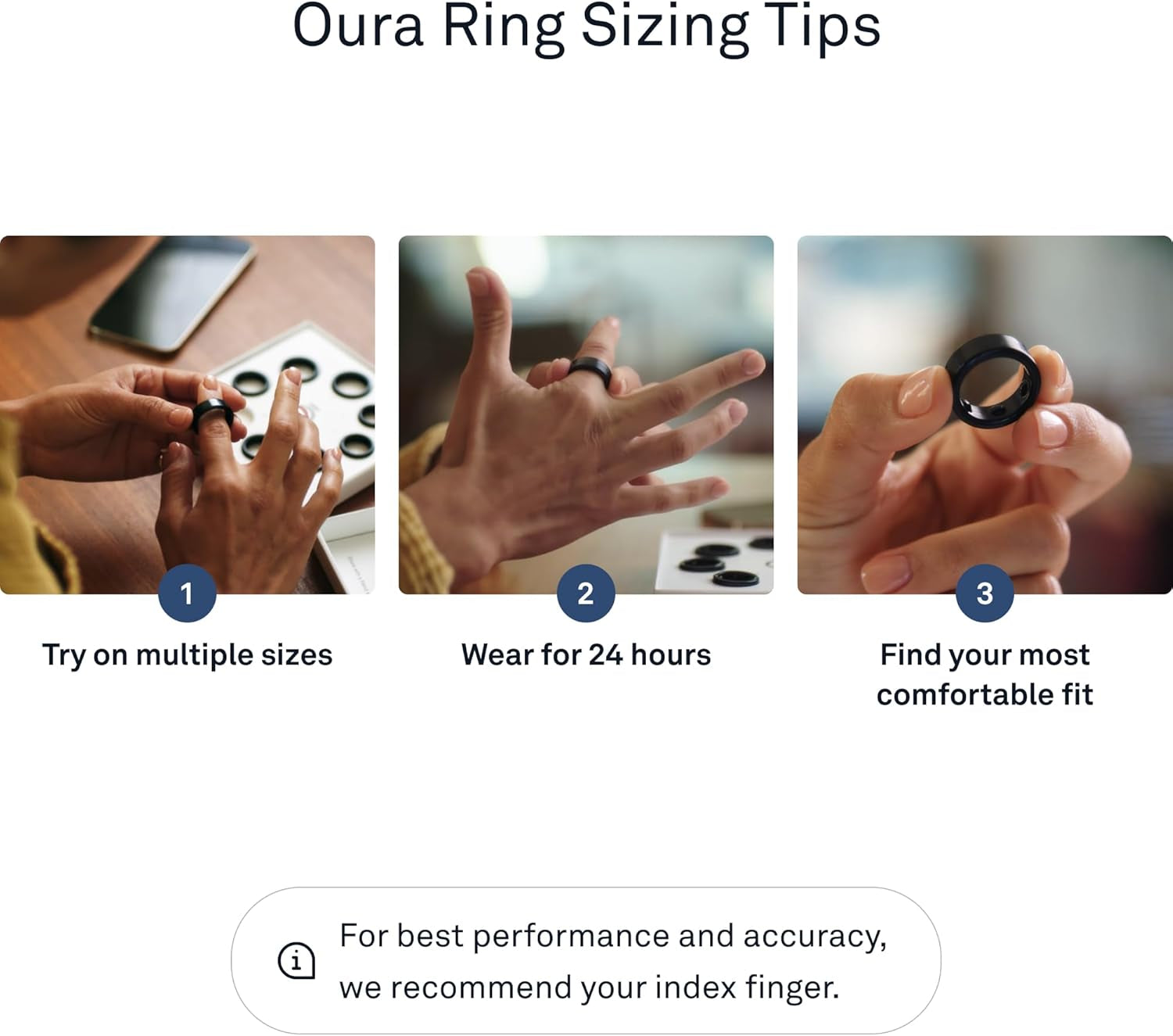 Gen3 Smart Ring - Sleep, Heart Rate and Fitness Tracking Wearable - up to 7 Day Battery Life - Ios/Android Compatible - Size First with  Sizing Kit